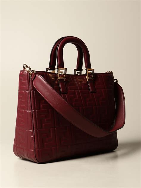 borsa fendi nero bordeaux|borse in pelle donna.